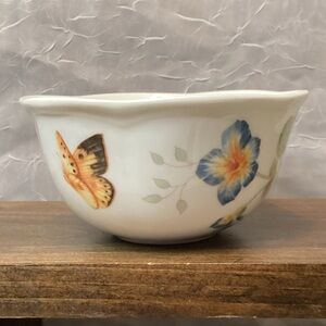 Lenox Butterfly Meadow Floral & Butterfly Design Fine Porcelain Bowl